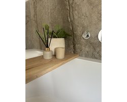 Eikenhout badplank met tablet gleuf | 73CM Breedte | Onbehandeld Eiken houten badplank | Housewarming cadeau | Nieuwe huis | Relax | Praktisch Badplank hout | Plank voor in bad | Badrekje | Badplank voor Ipad | Telefoonhouder