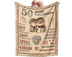 Einanmut Gouden Bruiloft, Gouden Bruiloft Cadeaus, Gouden Bruiloft Decoratie, 50e Bruiloft Verjaardag, 50e Bruiloft Verjaardag Cadeau Ideeën - Blanket