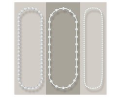 Eindeloze ketting voor rolgordijn - vervangend accessoire - 1 stuk - wit