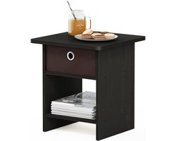 Eindtafel/Nachtkastje Opbergplank - Espresso/Bruin - Elegante functionaliteit