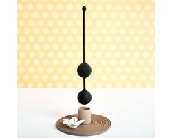 EIS, Deluxe siliconen lustkogels"Heavy Metal", swingende metalen kern, huidvriendelijk siliconen, Ø 3 cm, 154 g