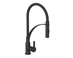 EISL CARNEO Keukenkraan - Ééngreepsmengkraan - Mat zwart/zwart - Met soft-touch uitloop