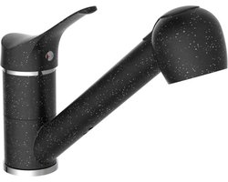 EISL Keukenmengkraan GRANIT met uittrekbare uitloop zwart-chroomkleur