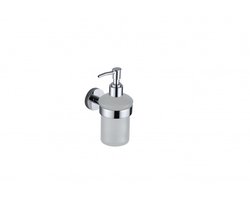 EISL Wand Zeepdispenser Glas & Chroom – Zonder Boren te Monteren – Lijmen of Schroeven – Voor Badkamer, Toilet en Keuke