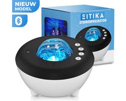 EITIKA Sterren Projector Nachtlamp - Met Smartphone App - sterrenhemel projector - sterrenprojector - galaxy projector - Wit/Zwart