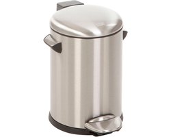 EKO - Belle Deluxe pedaalemmer 3 liter - Stainless steel Plastic - mat RVS - Prullenbak