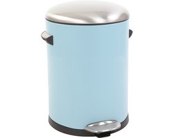 EKO - Belle Deluxe pedaalemmer 3 liter - Steel Plastic - licht blauw, sandcoated - Prullenbak