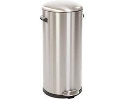 EKO - Belle Deluxe pedaalemmer 30 liter - Stainless steel Plastic - mat RVS - Prullenbak