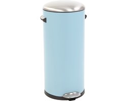 EKO - Belle Deluxe pedaalemmer 30 liter - Steel Plastic - licht blauw, sandcoated - Prullenbak