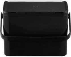 EKO Food Caddy Organische Prullenbak 4 Liter - Zwart