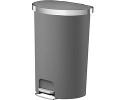 EKO - Hana pedaalemmer halfrond 55 liter - Plastic - grijs - Prullenbak