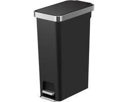 EKO - Hana Slim pedaalemmer 40 liter - Plastic - Zwart - Prullenbak