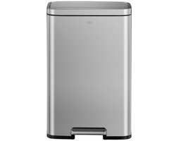 EKO - Madison pedaalemmer 50 liter - Stainless Steel Plastic - Misty mat RVS - Prullenbak