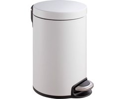 EKO - Serene pedaalemmer 12 liter - Steel Plastic - wit - Prullenbak