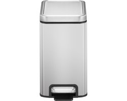 EKO - Stella Slim pedaalemmer 6 liter - Stainless steel - mat RVS - Prullenbak