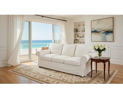 Ektorp Luxe Premium Bankhoes 3-Zits Beige Polyester – Perfecte Pasvorm & Duurzame Vervanghoes voor IKEA Ektorp Bank – Casa Serena – Afmetingen op aanvraag – Casa Dorada