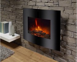 EL Fuego elektrische schoorsteen Aarau - Ovaal - zwart - 1800 W