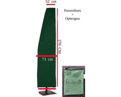 El Jardin - Grote Zweefparasolhoes - groen - 350 cm - 600 cm + Hoes