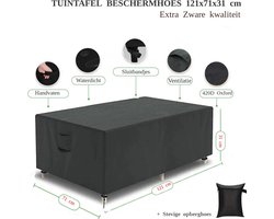 El Jardin - Tafelhoes Tuinmeubelhoes - 122 cm x 71 cm x 33 cm - Beschermhoes Tuintafel Rechthoek - Oxford 600D