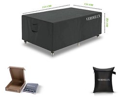 El Jardin - Tafelhoes Tuinmeubelhoes - 221 cm x 131 cm x 80 cm - Beschermhoes Tuintafel Rechthoek - Oxford 600D
