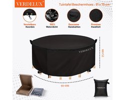 El Jardin - Tafelhoes Tuinmeubelhoes - 91 cm x 75 cm - Beschermhoes Tuintafel Rond - Oxford 600D
