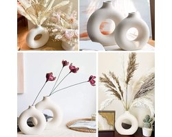 Elaganza - Donut Vaas Hol - Nordic - Woonkamer Decoratie - M - Medium- Modern - 18 x 19,3 x 3,4