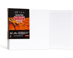 Elan Katoen Canvas Panelen 20x20 CM, 12-Pack Canvas Boards voor het Schilderen, Schilderen Canvas, Canvassen voor het Schilderen, Kunst Board Bulk Art Canvas Board Blank Canvas Panel
