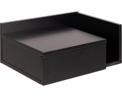 Elara nachtkastje 1 lade 1 plank zwart.