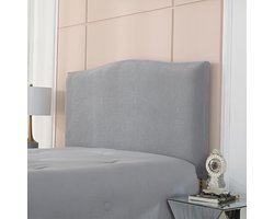 Elastic Bed Headrest Covers - White Silver - Single Large Double Bed - 1.5m hoofdbord hoes elastische