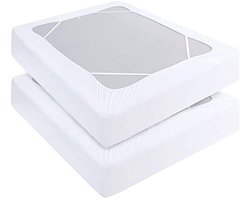 Elastische Boxspring Cover Set - 2 Stuks, Wikkel Rond Voor Bedrokken, Slank Alternatief Voor Hotel of Thuis