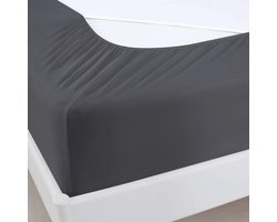 Elastische Boxspring Cover voor Queen Size Bed - Slank en Machinewasbaar - Zwart