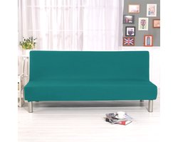 Elastische Hoes voor Slaapbank zonder Armleuningen - Stretchbankhoes voor 3-Zits Futon - Zwart, Koffie, Paars, Grijs, Donkerblauw, Rozerood