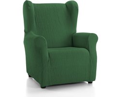 Elastische Oorfauteuil Hoes in Antraciet Groen - Bescherming en Stijl voor Zitmeubelen
