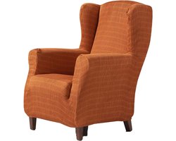 Elastische Stoelhoes voor Oorfauteuil 1-zits - Universele Pasvorm, Oranje