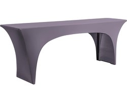 Elastische Tafelcover voor Bierfeest - Stretch Covers voor 50cm Brede Tafel, Ideaal voor Marquee Sets en Buitenfeesten (Taupe)