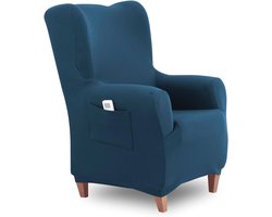 Elastische Vleugelstoelhoes – Universele Fauteuilhoes voor Oorfauteuil – Rekbare Beschermhoes 70–100 cm – Wasbaar – Bruin