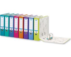 ELBA Ordner smart PP-Papier, Rückenbreite: 80 mm, orange DIN A4, Einband außen PP - innen Papier, Sichttasche mit (10456 OG)