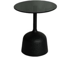 Elba sidetable small 40x40x43 KD black glass