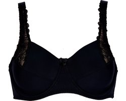 Elbrina EMBROIDERY Vrouwen Beha - Black - Maat 80B