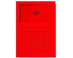 Elco Ordo Cassico - L-map met venster A4 100 stuks - 220 x 310 mm Rood - EO-29489-10 - EO-29489-92