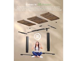 Electric Desk Jummico ProLift – Elektrisch In Hoogte Verstelbaar Bureau 140x60 cm met USB-oplaadpoort – Sta-bureau en Verstelbare Computertafel voor Kantoor, Thuiswerken, Gamen en Leren – Modern Bruin