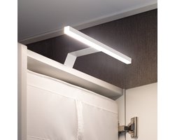 Eleganca luxe opbouwverlichting voor kasten en spiegels 2 stuks - B30 x H3.5 cm - Meubelverlichting - Kastverlichting - Spiegelverlichting - Schilderijverlichting - Warm wit licht 2700K - 5W - IP44 - Wit