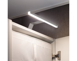 Eleganca luxe opbouwverlichting voor kasten en spiegels 3 stuks - B30 x H3.5 cm - Meubelverlichting - Kastverlichting - Spiegelverlichting - Schilderijverlichting - Warm wit licht 2700K - 5W - IP44 - Zilver armatuur