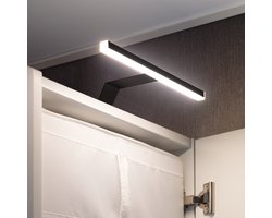 Eleganca luxe opbouwverlichting voor kasten en spiegels 3 stuks - B30 x H3.5 cm - Meubelverlichting - Kastverlichting - Spiegelverlichting - Schilderijverlichting - Warm wit licht 2700K - 5W - IP44 - Zwart