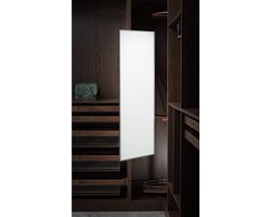 Eleganca uittrekbare kledingkastspiegel – 120x35cm – 35cm uittrekbaar – passpiegel met montagemateriaal – deurspiegel voor de slaapkamer of badkamer - zilver