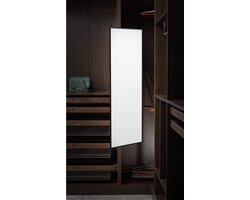 Eleganca uittrekbare kledingkastspiegel – 120x35cm – 35cm uittrekbaar – passpiegel met montagemateriaal – deurspiegel voor de slaapkamer of badkamer - zwart