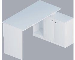 Elegance Bureau | 130 cm Breedte | 100% Melamine Gecoat | Wit