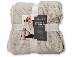 Elegance Supersoft Blanket Furry 120x150cm - light taupe