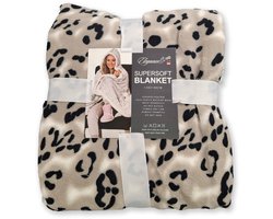 Elegance Supersoft Blanket Leopard 130x180cm - beige