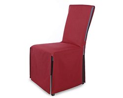 Elegant Bordeaux Stoelhoes Set van 4 - Stoelbekleding voor Vrijdragende Stoelen met Strik